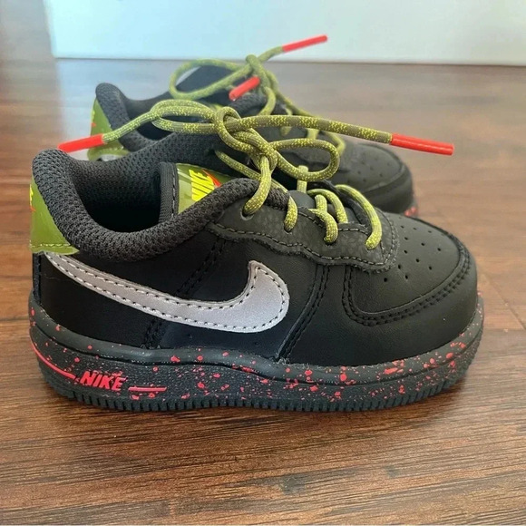 Nike Air Force 1 Black Asparagus Toddlers Shoe Size 5c- NWOT - Picture 2 of 10